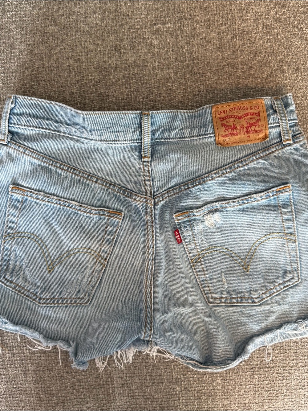 Levi's 501 Light Blue High-Rise Cutoff Denim Shorts
